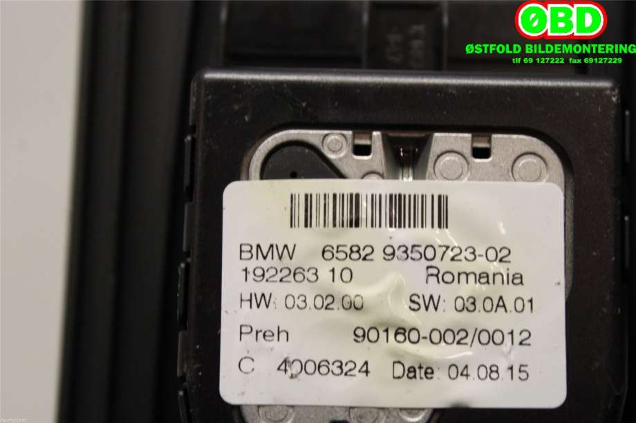 Bryter diverse til BMW i3 2013-2022  (BMW|65 82 9 350 723||65829350723)