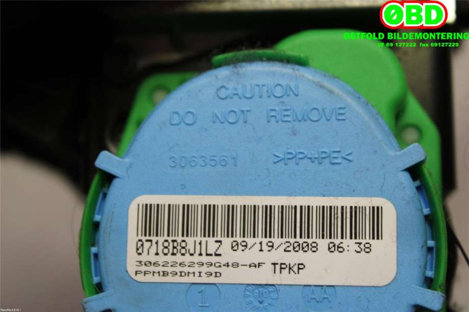 Airbag beltestrammer til Audi A4 2007-2014 (Type IV) (B8) (B8) (AUDI|8K1 857 705 J||8K1857705J)