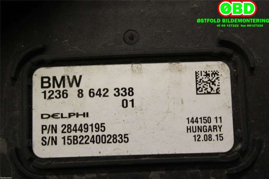 Styreenhet diverse til BMW i3 2013-2022  (BMW|12388661706|28449195|12368642338)