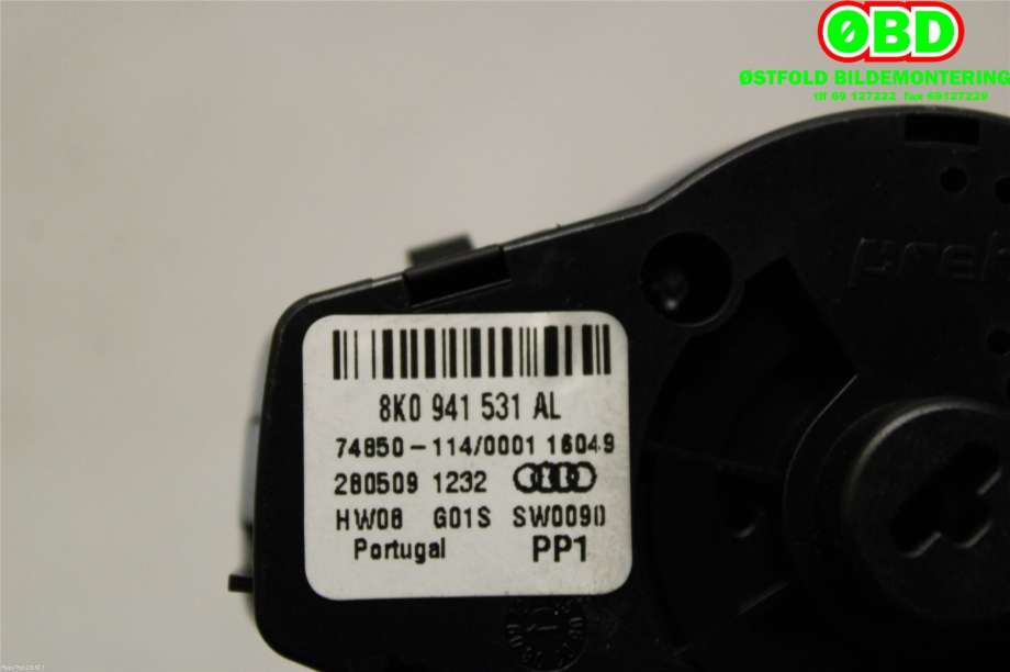 Bryter lys til Audi A4 2007-2014 (Type IV) (B8) (B8) (AUDI|8K0 941 531 AS||8K0941531AL)