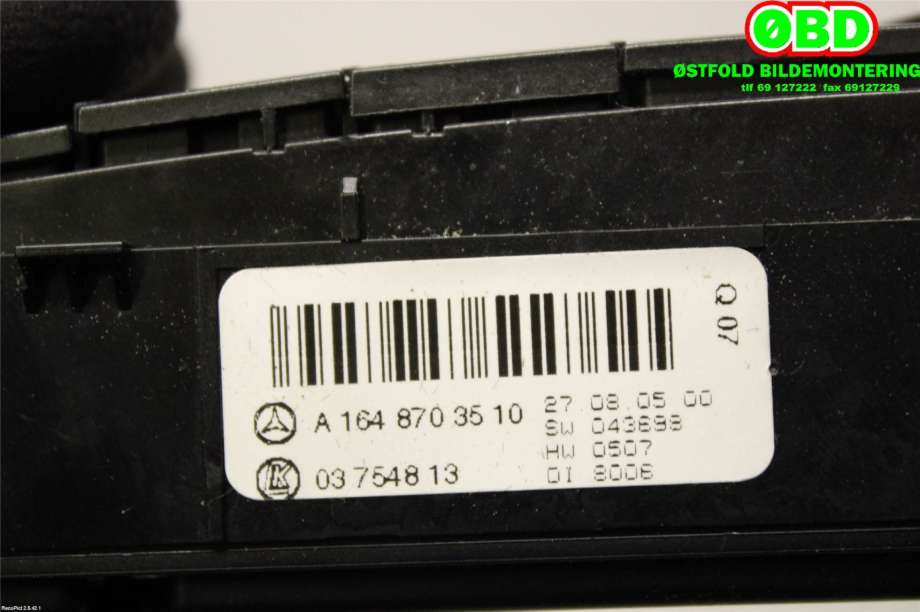 Bryter diverse til Mercedes ML 2005-2011 (W164) (W164) (MERCEDES|A 164 870 35 10||1648703510)