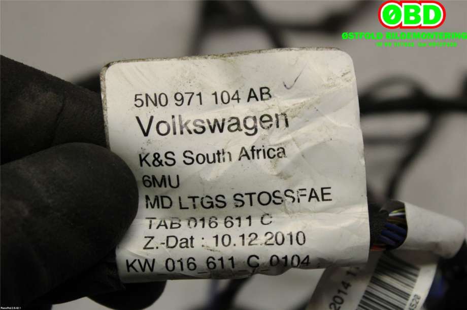Ledningsnett til VW Tiguan 2011-2016 (Type I, Fase 2)  (VOLKSWAGEN|5N0 971 104 AB||5N0971104AB)