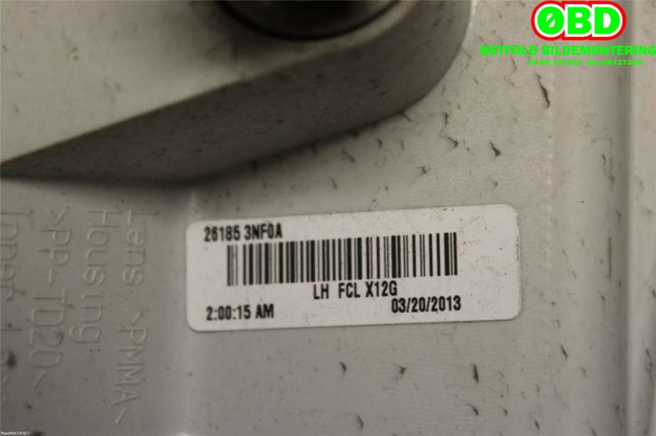 Blinklykt venstre til Nissan Leaf 2011-2017 (Type I) (NISSAN|261853NF0A|)