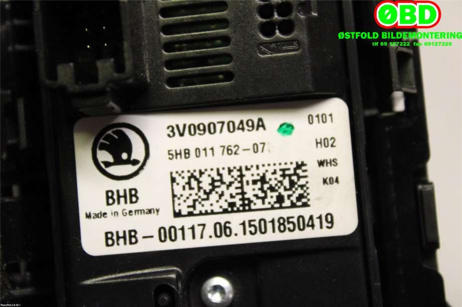 Bryter diverse til Škoda Superb 2015-->> (Type III)  (SKODA|3V0 907 049 A||3V0907049A)