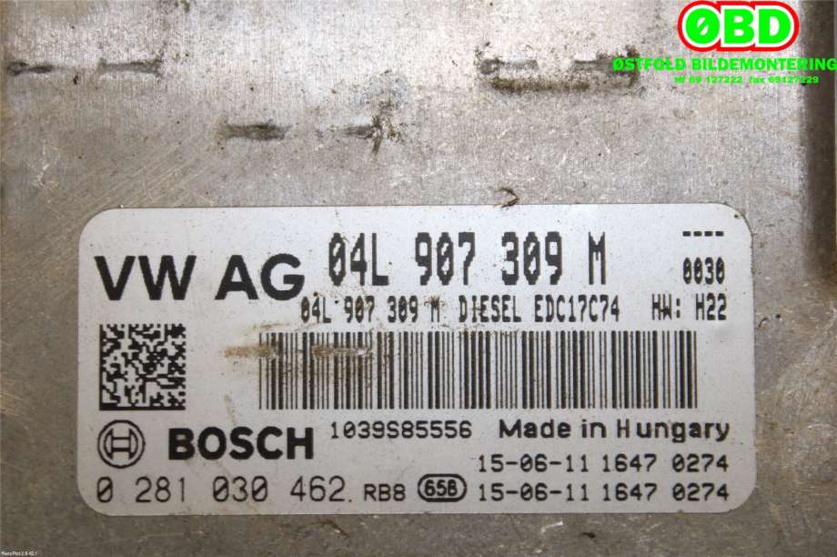 Styreenhet motor til Škoda Superb 2015-->> (Type III)  (SKODA|04L 906 026 FN||04L907309M)