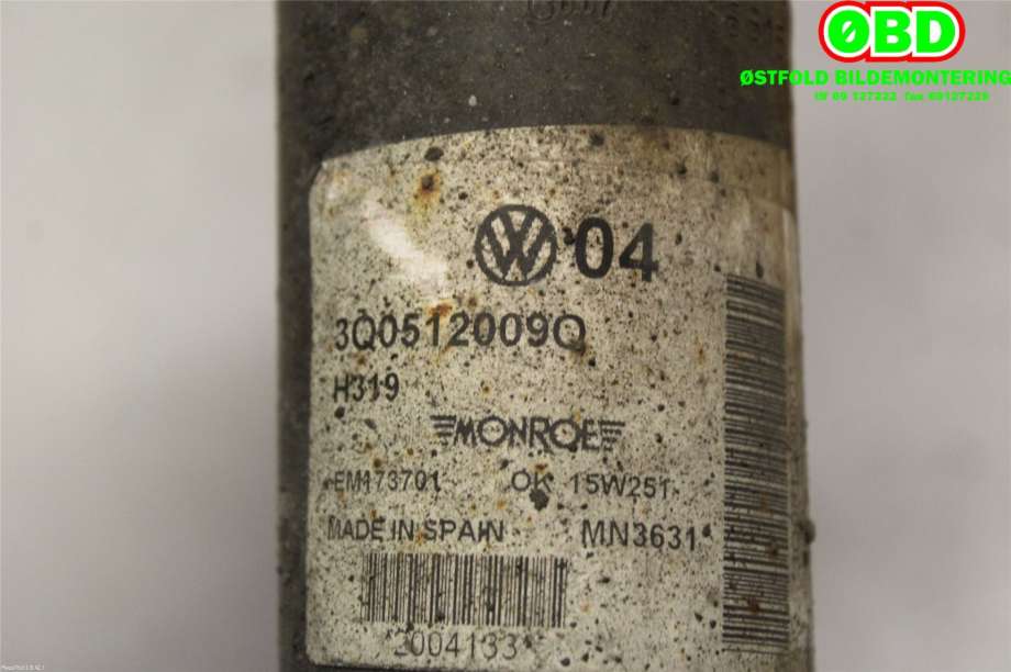 Støtdemper bak til Škoda Superb 2015-->> (Type III) (SKODA|3Q0 513 045 AC||3Q0512009Q)