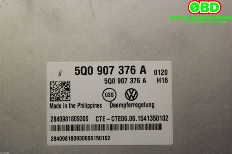 Styreenhet nivå/luftfjæring til Škoda Superb 2015-->> (Type III) (SKODA|5Q0 907 376 A|5Q0 907 376 B|5Q0907376A)