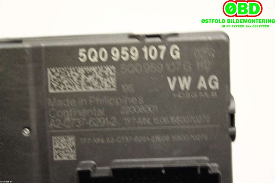 Styreenhet elektrisk bakluke til Škoda Superb 2015-->> (Type III)  (SKODA|5Q0 959 107 G|5Q0 959 107 P|5Q0959107G)