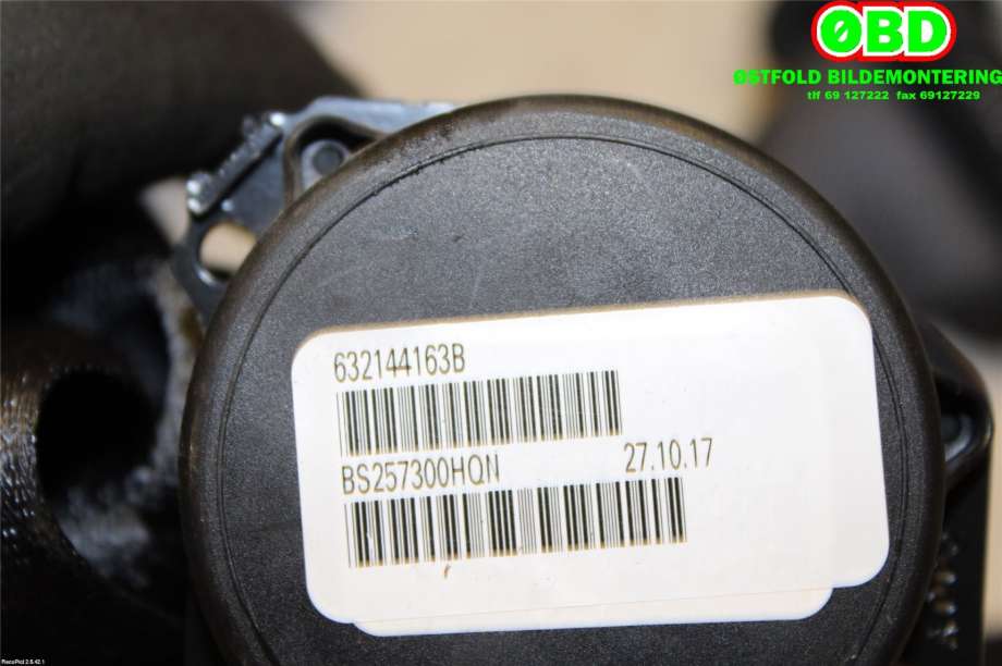 Airbag beltestrammer til Nissan Leaf 2018-->> (Type II)  (Nissan Leaf USA-utg|888454NP8B|)