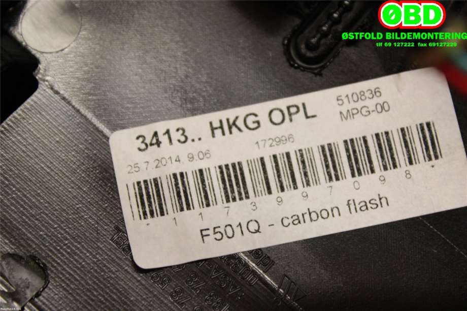 Bakluke/bakdør håndtak til Opel Astra J 2010-2015 (OPEL|13378632|)