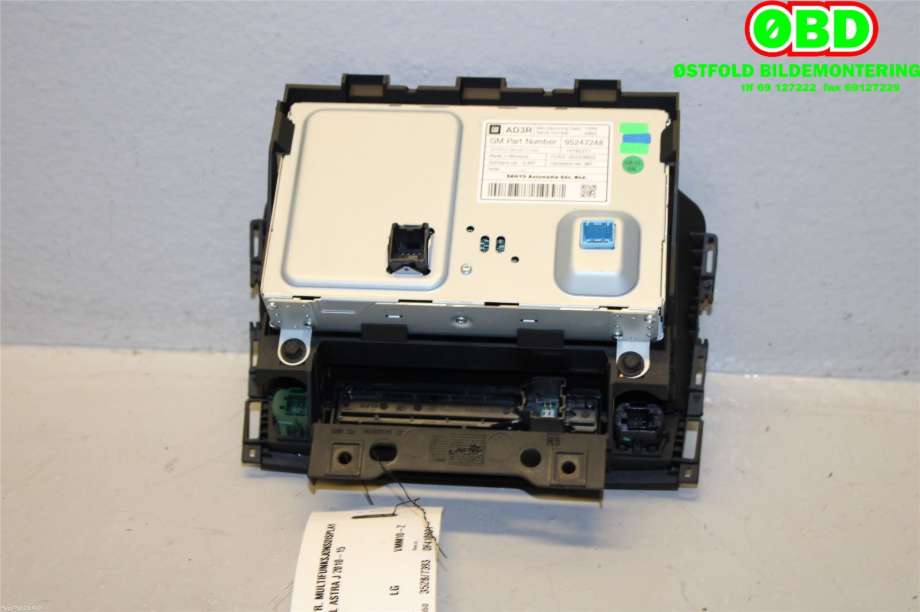 Multimedia display (MCU - Media Controller Unit) til Opel Astra J 2010-2015  (OPEL|42353388||95247248)