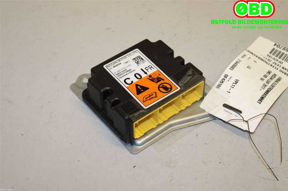 Airbag elektronikk til Nissan Leaf, 2018-->> (Type II)  (Nissan Leaf USA-utg|K88205SH0B)