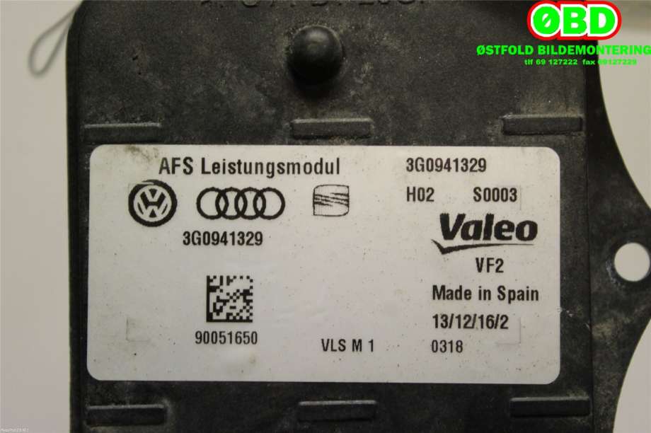 Styreenhet xenon/ballast til VW Passat 2015-2019 (Fase 1) (B8) (B8) (VOLKSWAGEN|3G0 941 329||3G0941329)