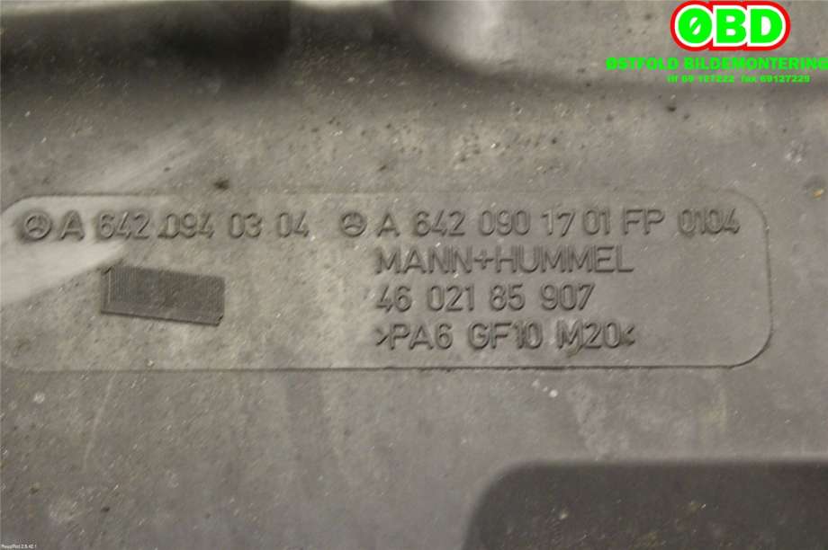 Luftfilterboks til Mercedes E-Klasse 2006-2009 (Fase 2) (W211) (W211) (MERCEDES|A 642 090 17 01|A 642 090 39 01|6420901701)