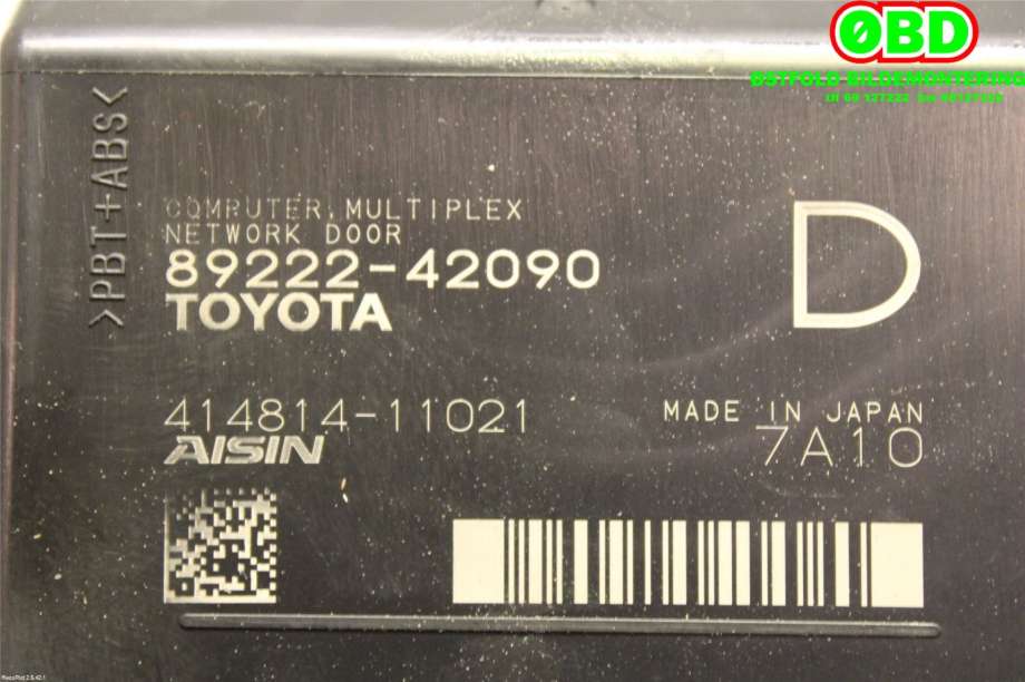 Styreenhet elektrisk bakluke til Toyota RAV4 2016-2019 (Type IV, Fase 2)  (TOYOTA|8922242090|)