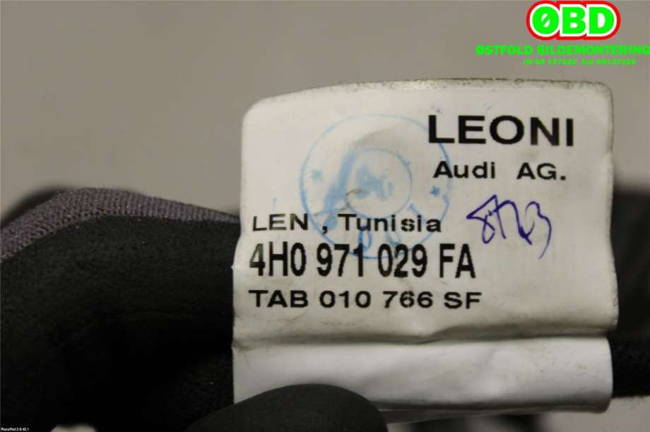 Ledningsnett til Audi A8 2010-2013 (Type III, Fase 1) (AUDI|4H0 971 029 FC||4H0971029FA)
