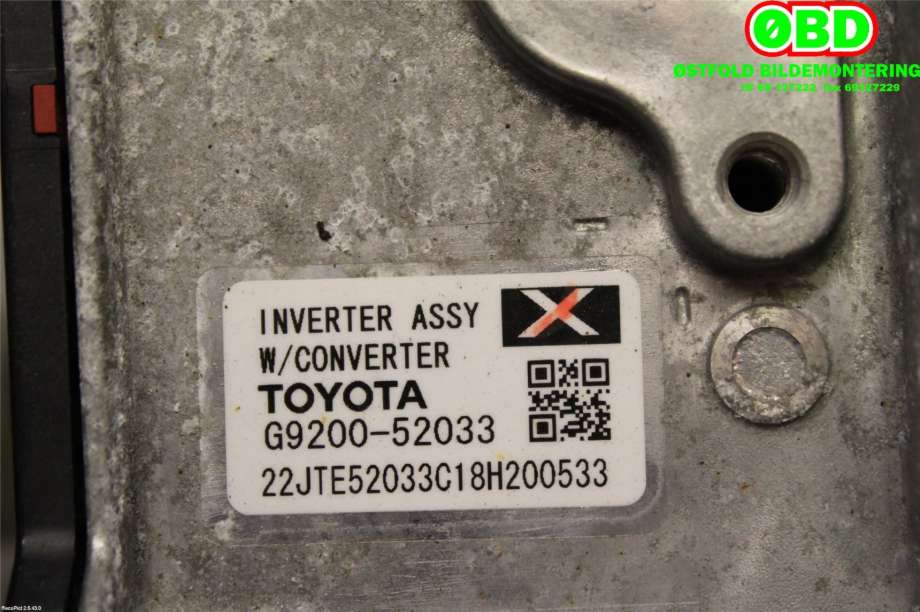 DCDC converter hybrid til Toyota Yaris 2014-2020 (Type III, Fase 2)  (TOYOTA|G920059047|G920052033)