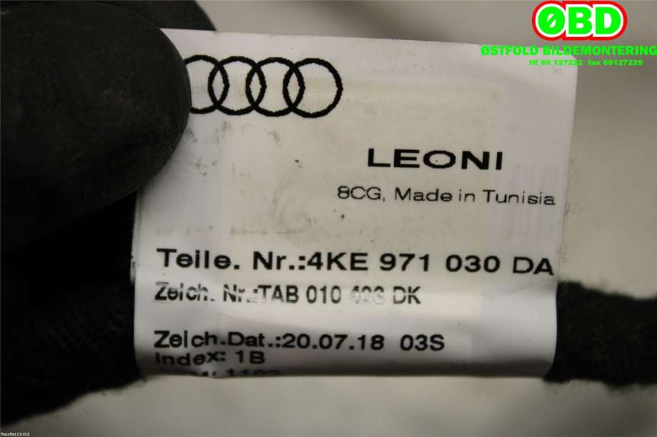 Ledningsnett til Audi e-tron 2018-->>  (AUDI|4KE 971 030 CP||4KE971030DA)