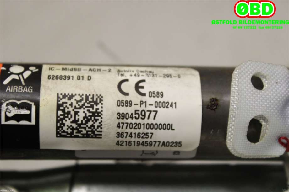 Airbag gardin venstre til Opel Corsa E 2015-2019 (OPEL|39045977|)