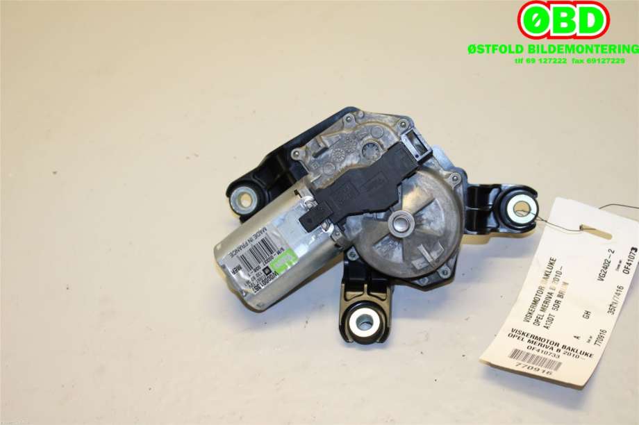 Viskermotor bakrute til Opel Meriva B 2010-2017  (OPEL|13282361|W000013579|)