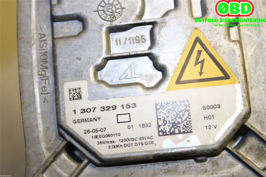 Styreenhet xenon/ballast til BMW X3 2003-2006 (Fase 1) (E83) (E83) (63117182520|1307329153|)
