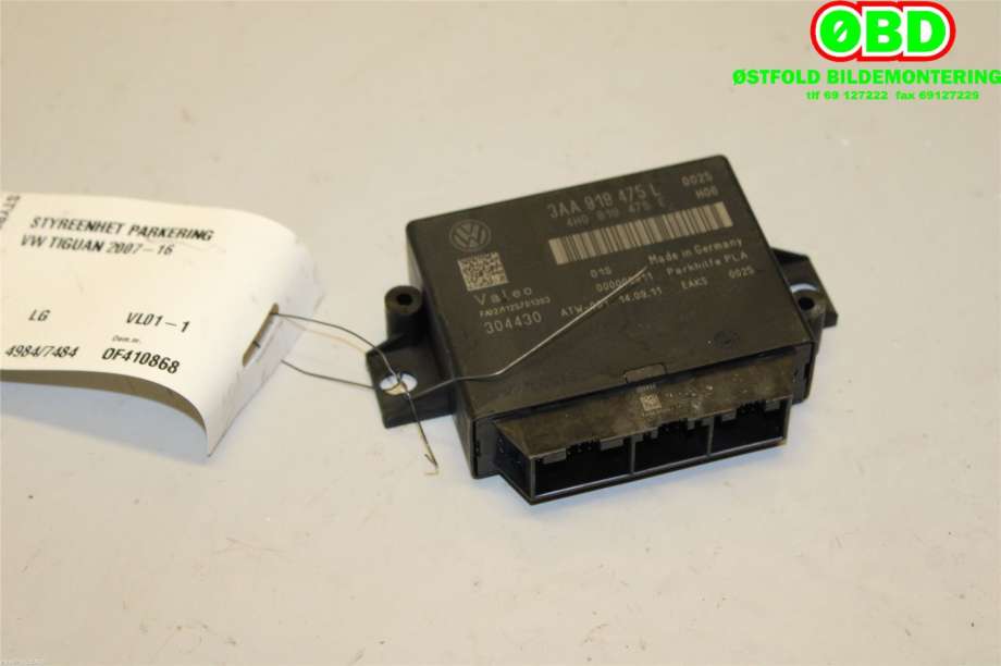 Styreenhet parkering til VW Tiguan 2011-2016 (Type I, Fase 2) (VOLKSWAGEN|3AA 919 475 S||3AA919475L)