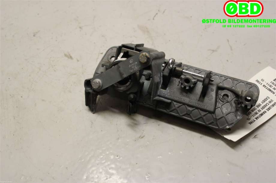 Bakluke/bakdør håndtak til VW Caddy 2010-2015 (Type III, Fase 2)  (VOLKSWAGEN|2K0 827 565 J|)