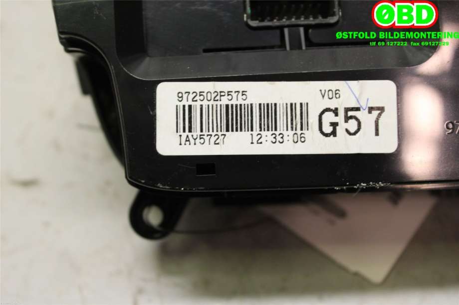 Varmeapparat betjening til Kia Sorento 2011-2015 Type II (KIA|972502P575|)