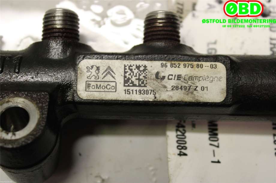 Dyseskinne (fuelrail) til Ford Transit Courier 2014-2018 (Type I, Fase 1) (FORD|1697684||9685297580)