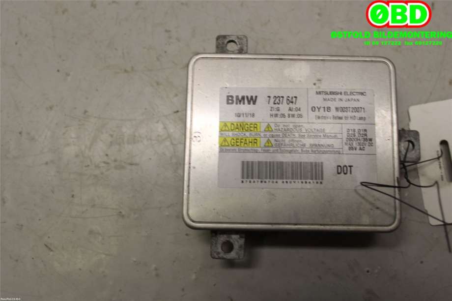 Styreenhet xenon/ballast til BMW 5-Serie 2010-2017 (F10/F11) (F10/F11) (BMW|63 11 7 318 327|W003T20071|7237647)