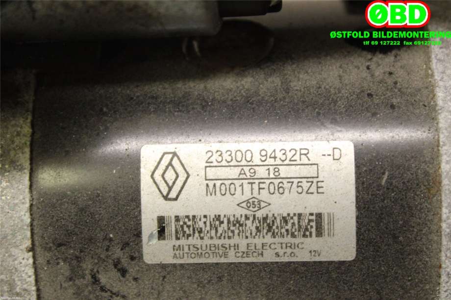 Starter diesel til Nissan Qashqai 2014-2021 (Type II)  (NISSAN|2330000Q5M||233009432R)
