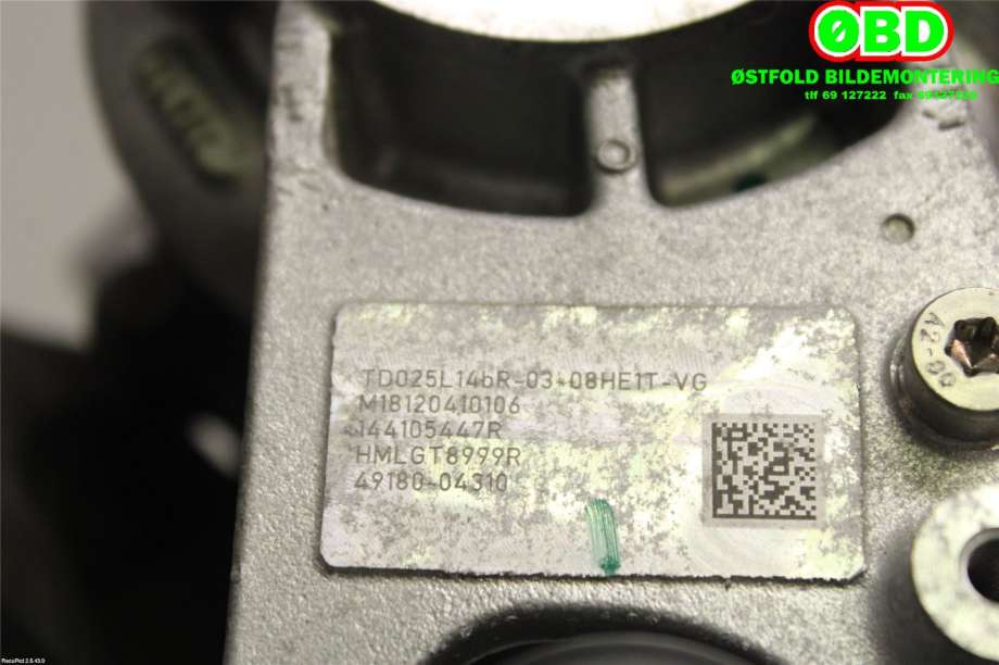 Turbo til Nissan Qashqai 2014-2021 (Type II)  (NISSAN|1441000Q0E||144105447R)