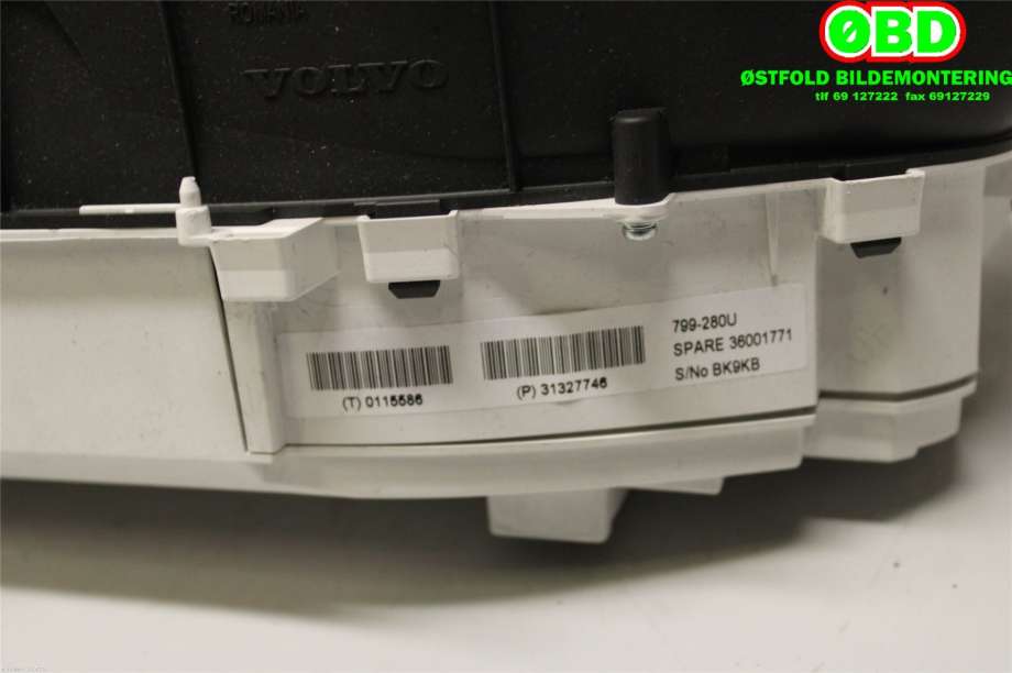 Instrumentpanel til Volvo V60/V60 CC 2013-2018 (Type I, Fase 2)  (VOLVO|36001771||31327746)