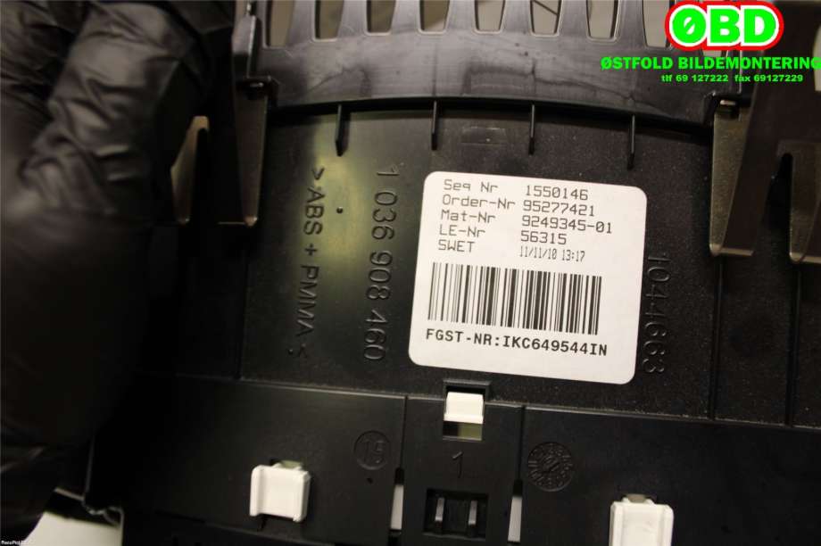 Instrumentpanel til BMW 5-Serie 2010-2017 (F10/F11) (F10/F11) (BMW|62 10 9 358 981|)