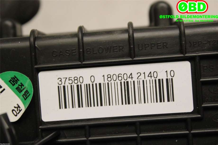 Varmeapparat motor til Kia Soul 2014-2019 (Type II)  (KIA|37580E 4000|)