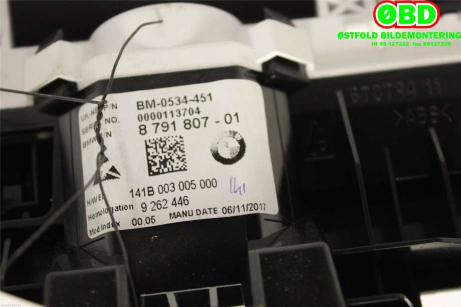 Instrumentpanel til BMW i3 2013-2022  (BMW|62105A08590||8791807)