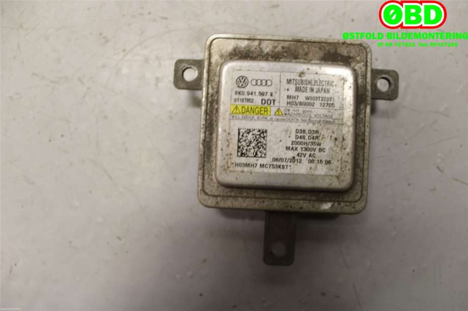 Styreenhet xenon/ballast til Audi A7 2010-2014 (Type I, Fase 1)  (AUDI|8K0 941 597 E|W003T22071|8K0941597E)