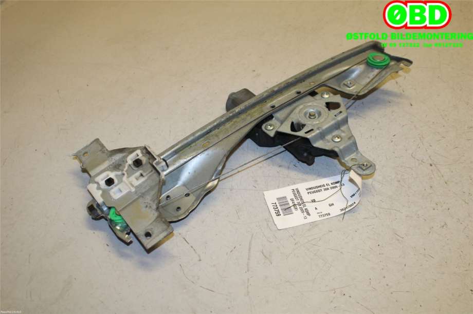 Ruteheis venstre bak til Peugeot 308 2007-2011 (Type I, Fase 1)  (PEUGEOT|9223E5|)