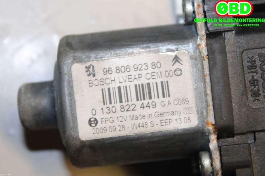 Ruteheis venstre bak til Peugeot 308 2007-2011 (Type I, Fase 1)  (PEUGEOT|9223E5|)