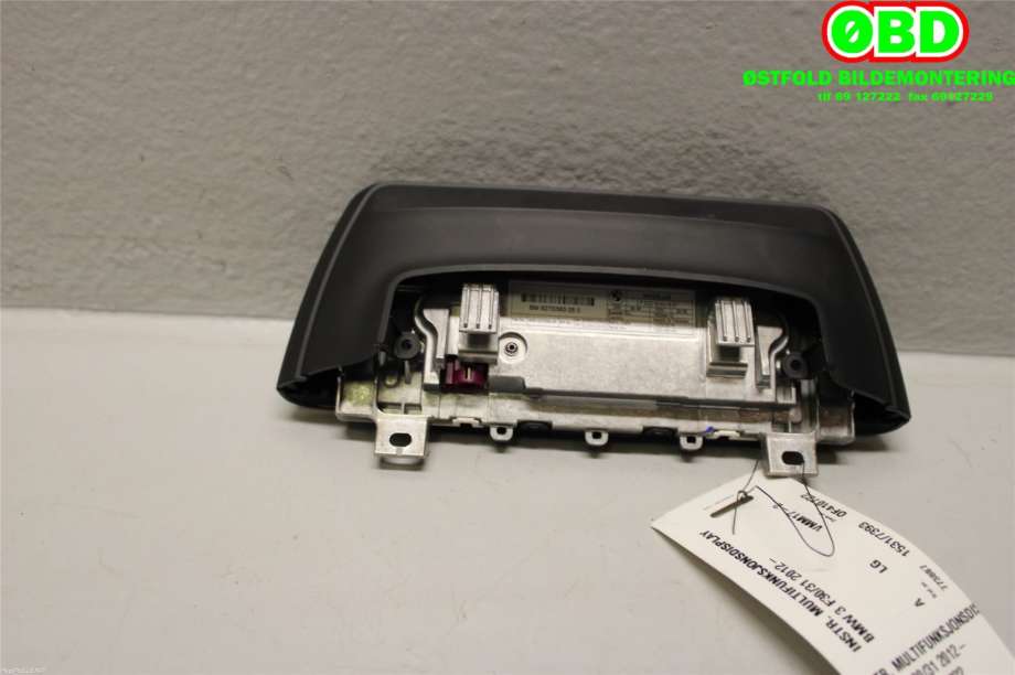 Multimedia display (MCU - Media Controller Unit) til BMW 3-Serie 2012-2018 (F30/F31/F34) (F30/F31/F34) (BMW|65 50 9 270 393|)
