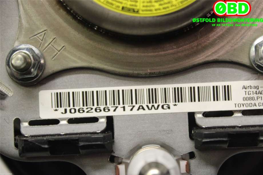 Airbag rattpute til Toyota RAV4 2016-2019 (Type IV, Fase 2)  (TOYOTA|4513042210C0|)
