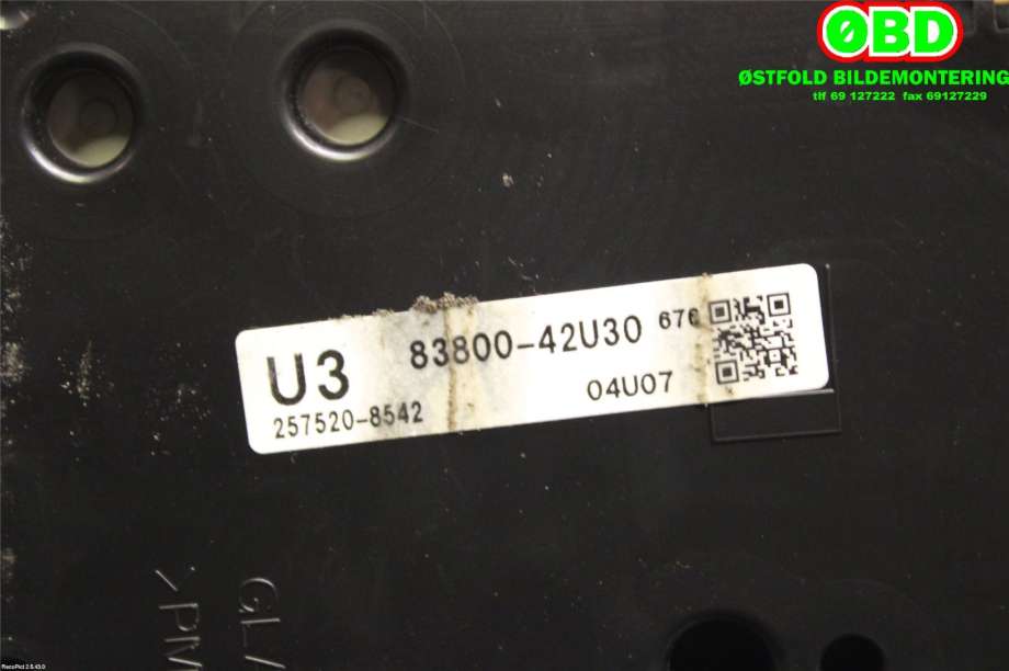 Instrumentpanel til Toyota RAV4 2016-2019 (Type IV, Fase 2)  (TOYOTA|8380042U30|)