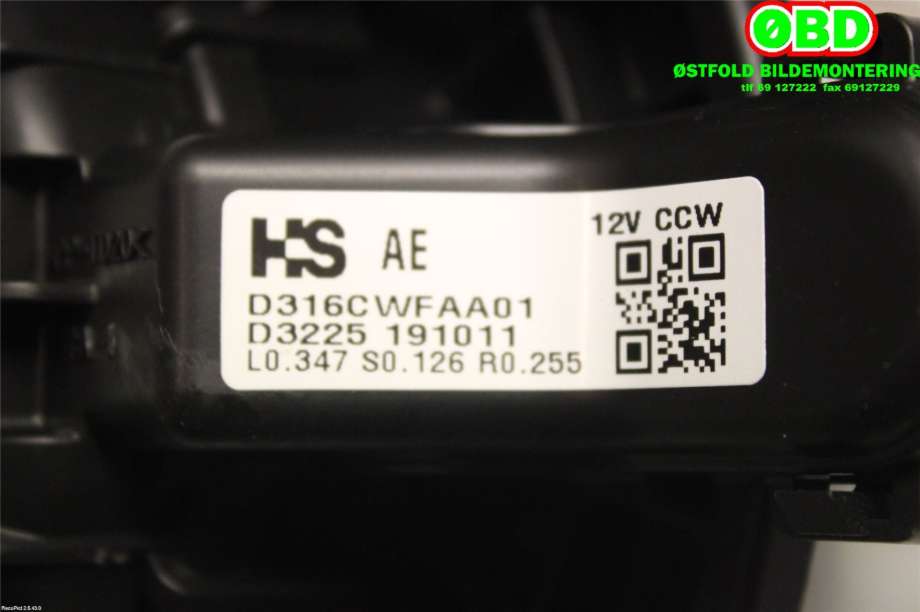 Varmeapparat motor til Hyundai Ioniq Electric 2019-->> (Fase 2)  (HYUNDAI|97113G 2000|)