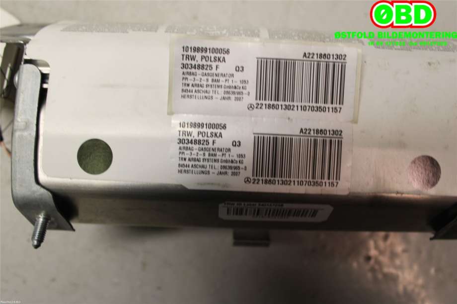 Airbag passasjer til Mercedes CL 2006-2012 (C216) (C216) (MERCEDES|A 221 860 13 02||2218601302)