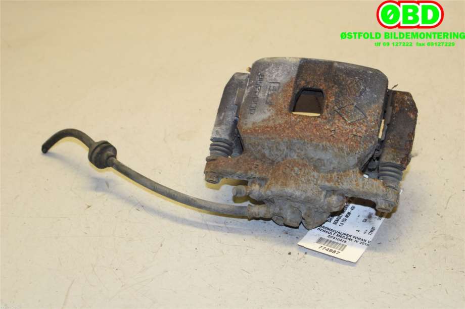Bremsecaliper venstre foran til Renault Megane 2016-->> Type IV (RENAULT MEGANE GT|410114125R|)
