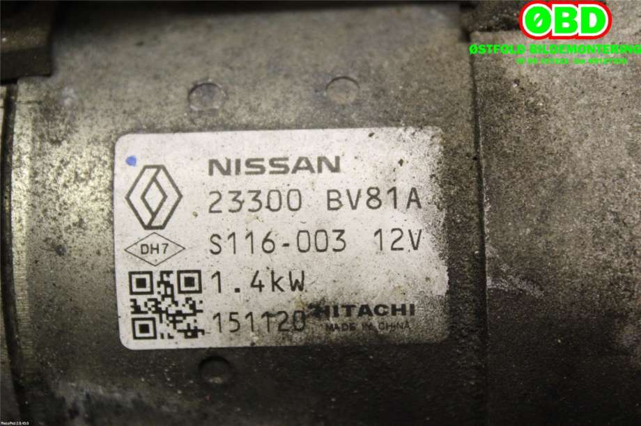 Starter til Renault Megane 2016-->> Type IV  (RENAULT MEGANE GT|23300BV81A|)
