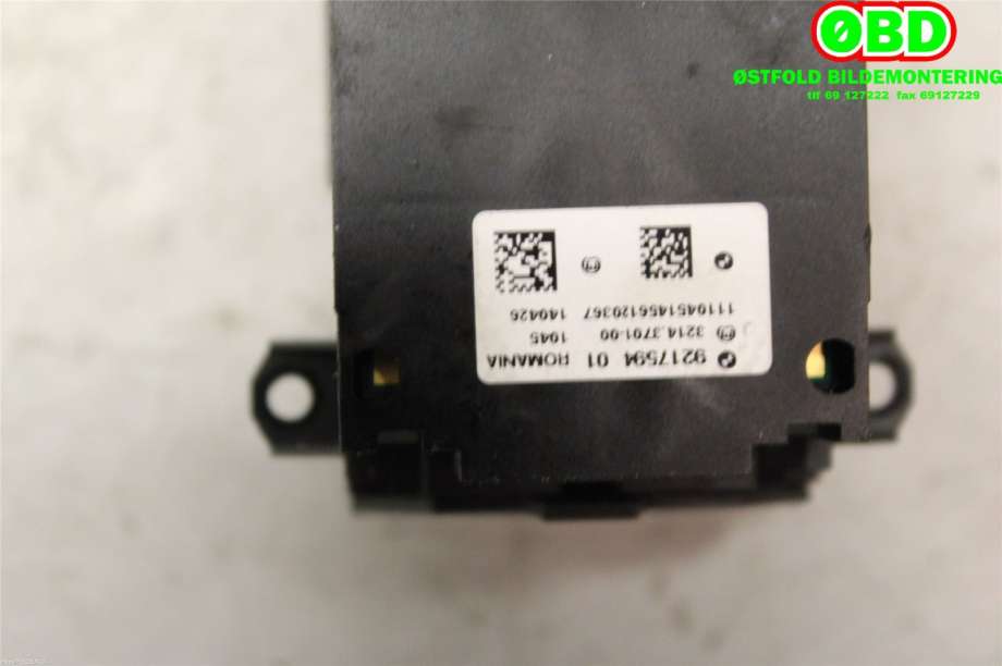 Bryter elektrisk håndbrekk/parkbrems til BMW 5-Serie 2010-2017 (F10/F11) (F10/F11) (BMW|61 31 9 877 889||9217594)