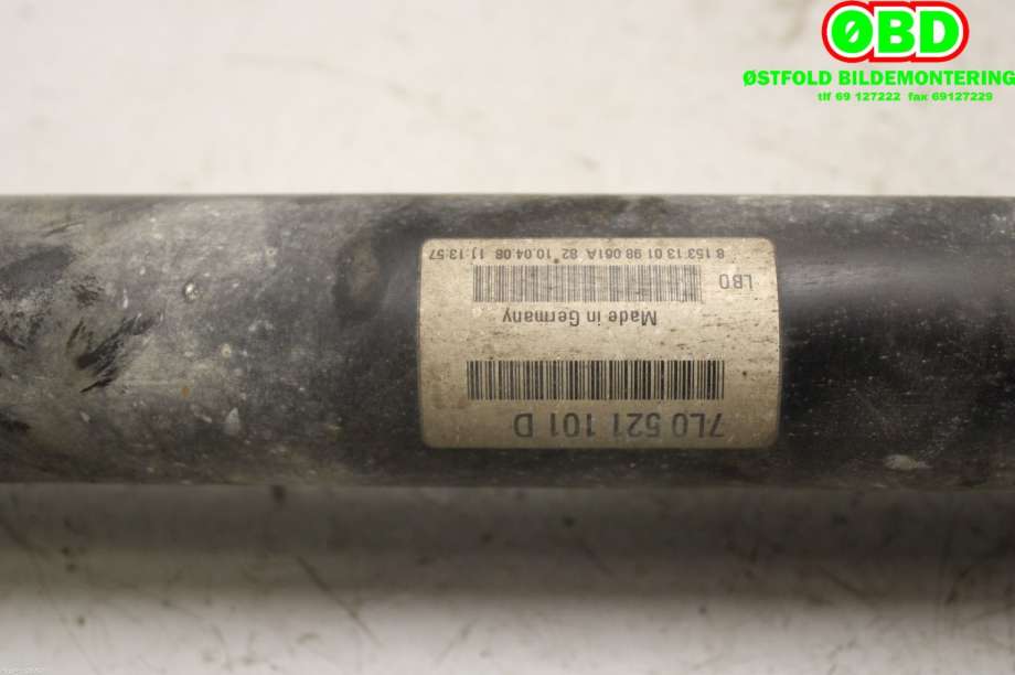 Mellomaksel fremre til Porsche Cayenne 2007-2010 (Fase 2) (9PA) (9PA) (PORSCHE CAYENNE S|955 421 020 03|955 421 020 04|7L0521101D)