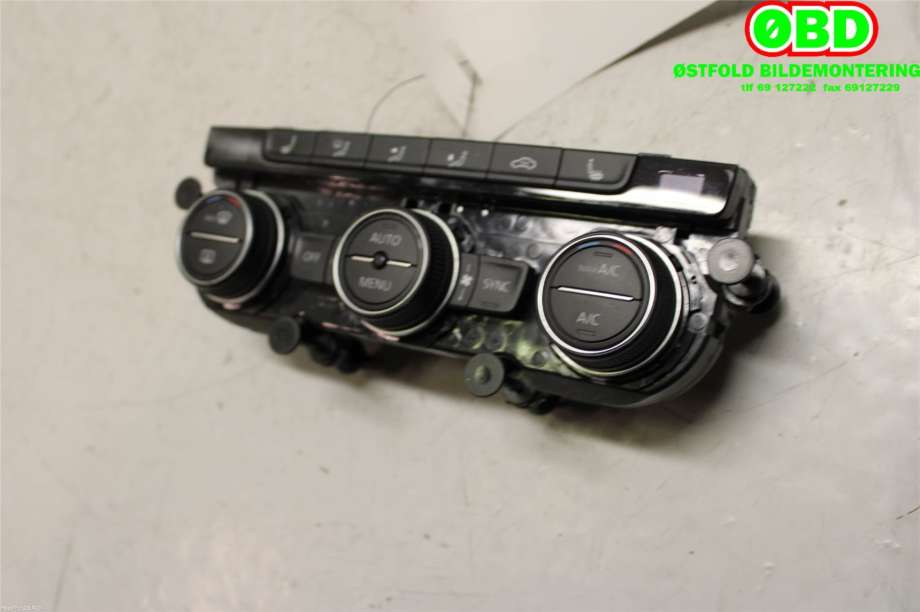 Varmeapparat betjening til VW e-Golf 2014-2017 (Fase 1)  (VOLKSWAGEN|5GE 907 044 AD||5GE907044AD)