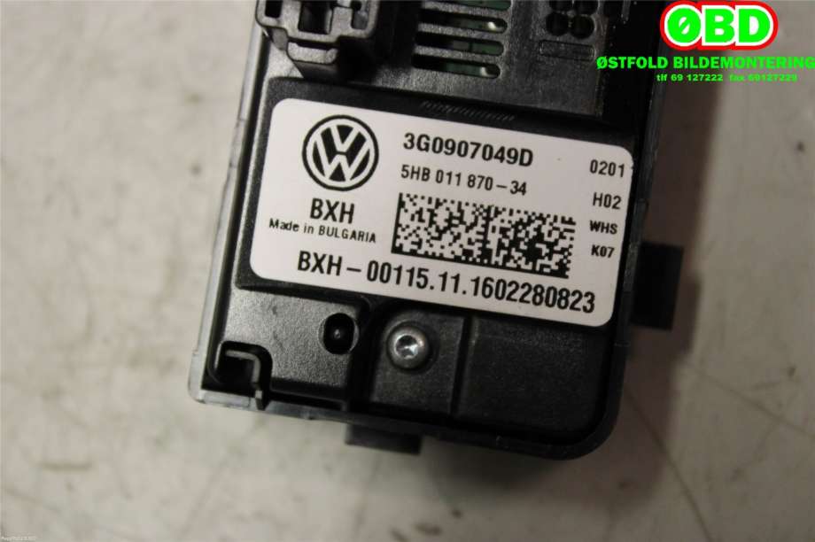 Varmeapparat betjening til VW Passat 2015-2019 (Fase 1) (B8) (B8) (VOLKSWAGEN|3G0 907 049 D||3G0907049D)